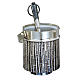 Molina Holy Water pot and sprinkler in silver brass s1