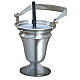 Set, Molina Holy Water pot and sprinkler in silver brass s1