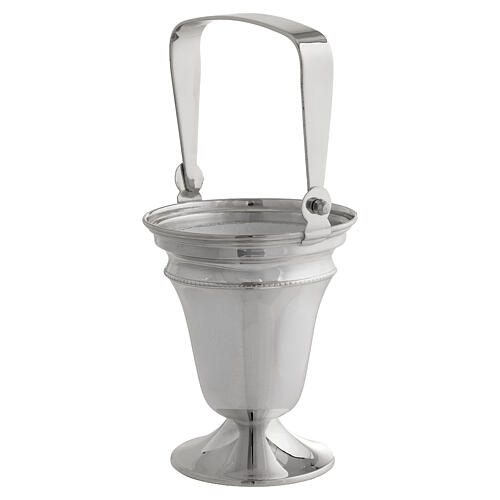 Set, Molina Holy Water pot and sprinkler in silver brass 3