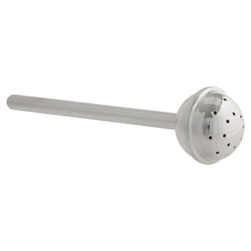 Set, Molina Holy Water pot and sprinkler in silver brass 4