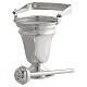 Set, Molina Holy Water pot and sprinkler in silver brass s1