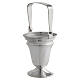 Set, Molina Holy Water pot and sprinkler in silver brass s3