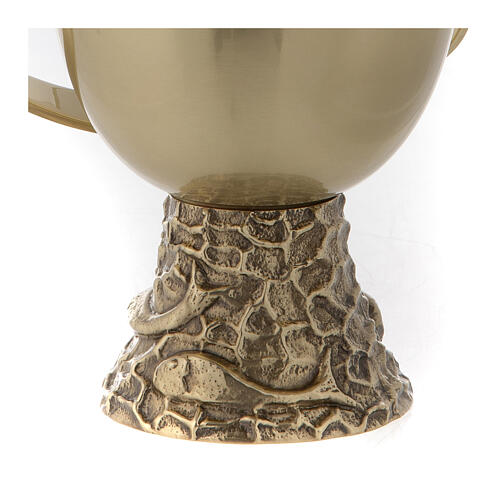 Molina Holy Water pot and sprinkler in brass 4