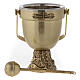 Molina Holy Water pot and sprinkler in brass s1