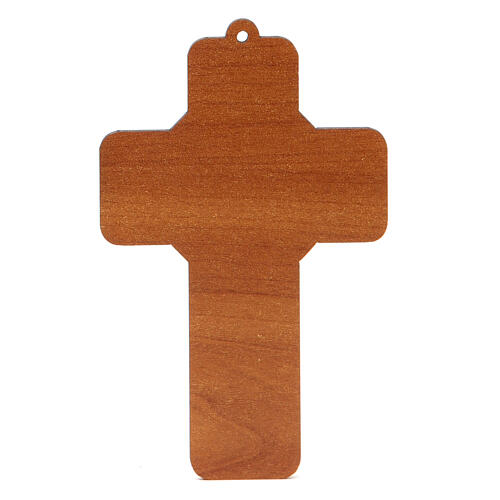 Kreuz aus PVC mit Bild der Auferstehung, 13 x 8,5 cm 2