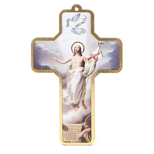 Cartão e Cruz em PVC Ressurreição com Benção das Famílias ITA 1