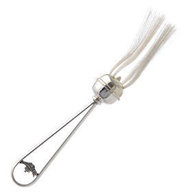 Aspergill, Weihwasserflaschen, Weihwasserkessel: Aspergill mit Schnurrbarten versilberten Messing