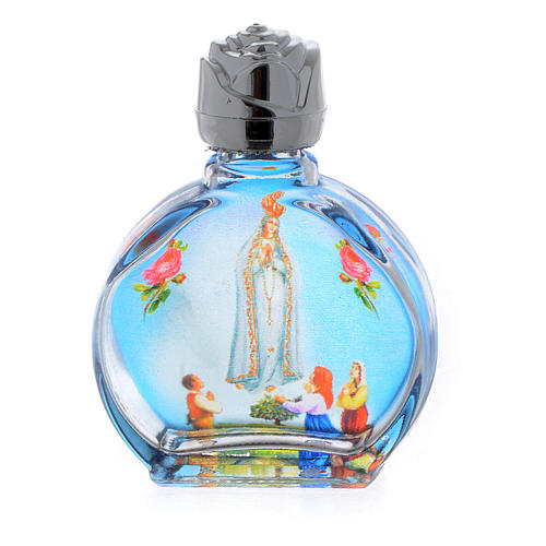 Botella para agua bendita Virgen de Fatima vidrio 2