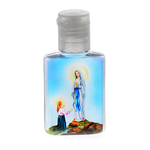 Garrafinha água benta Nossa Senhora Medalha Lourdes plástico 1