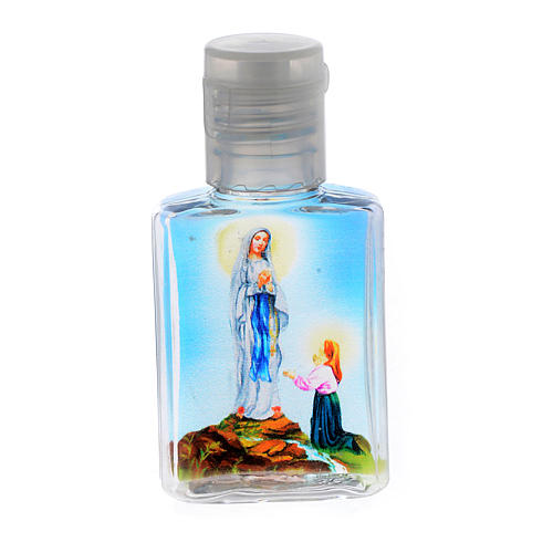 Garrafinha água benta Nossa Senhora Medalha Lourdes plástico 2
