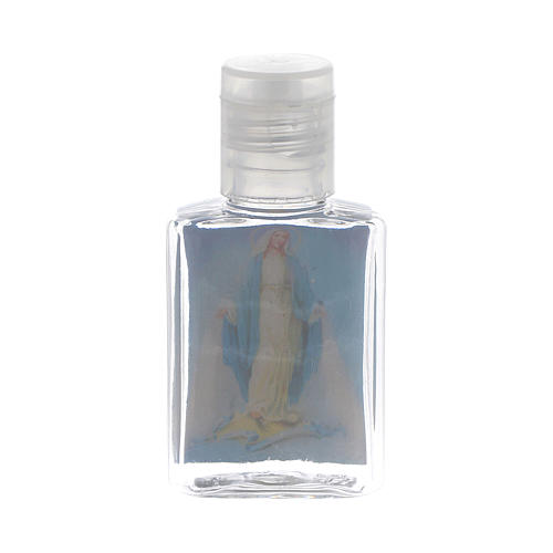 Botella para agua bendita Virgen Milagrosa plástico. 2