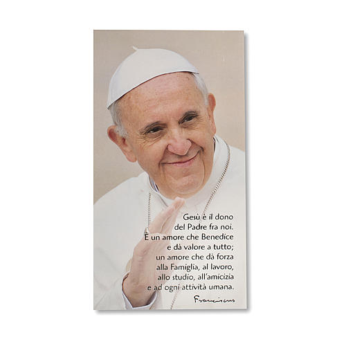 Estampa Bendición Pascual Papa Francisco ITALIANO 1