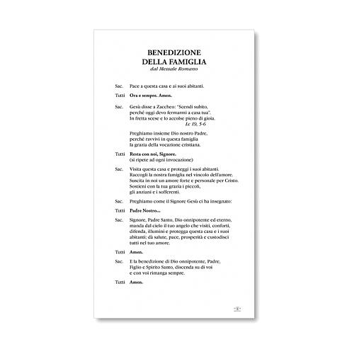 Benedizione pasquale Cartoncino Papa Francesco ITA 2