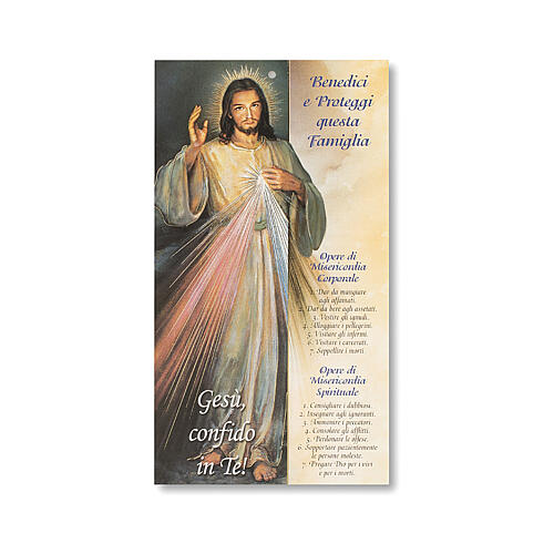 Bénédiction de Pâques - Image Jésus Miséricordieux (ITALIEN) 1