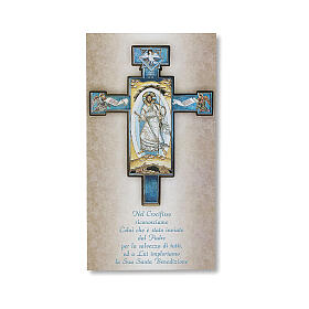 Bénédiction des maisons carton croix icône Christ Ressuscité ITA