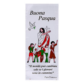 Palm Sunday bag for olive tree branches with image of Jesus Christ with young people 500 pieces