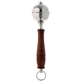 Holy water sprinkler with wooden handle