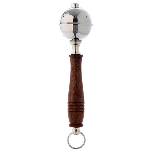 Holy water sprinkler with wooden handle 1