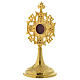 Reliquary in golden brass 20 cm s3