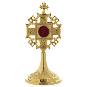 Gold-plated reliquary 8 inc tall