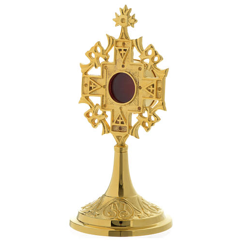 Gold-plated reliquary 8 inc tall 3