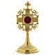 Gold-plated reliquary 8 inc tall s1