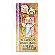 Kärtchen fűr die Familiensegnung auf perlenartigem Papier mit Bild der Heiligen Familie und Gebet s1