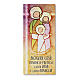 Card in parchment paper with Blessing of the Families and prayer Holy Family s1