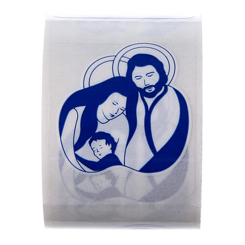 Etiquetas autocolantes em rolo Sagrada Família 100 unidades para garrafinhas de água benta 1