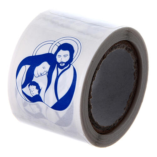 Etiquetas autocolantes em rolo Sagrada Família 100 unidades para garrafinhas de água benta 2