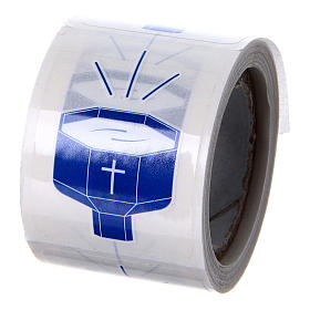 Stickers of the Baptismal font 100 pieces for all holy water bottles.