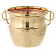 Holy water pot in brass, golden tone s5