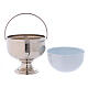 Bucket for blessing in polished nickel-plated brass s3