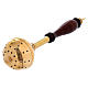 Gold plated sprinkler with hardwood handle s2