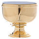 Gold plated brass Holy Water pot with white liner s2