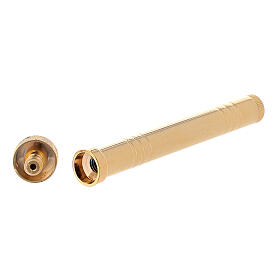 Taschenaspergill 9cm vergoldeten Messing s3