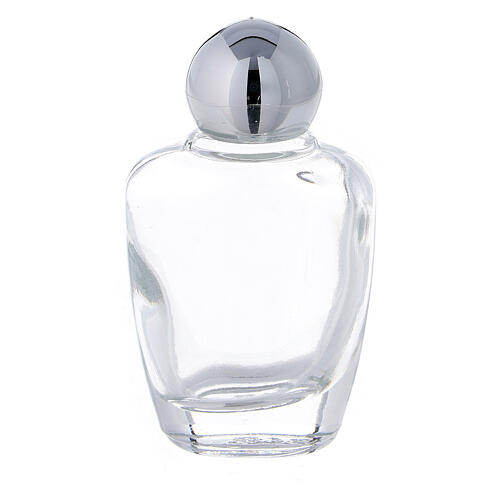 Botella agua bendita vidrio 15 ml tapón plateado (CAJA 50 PIEZAS) 1