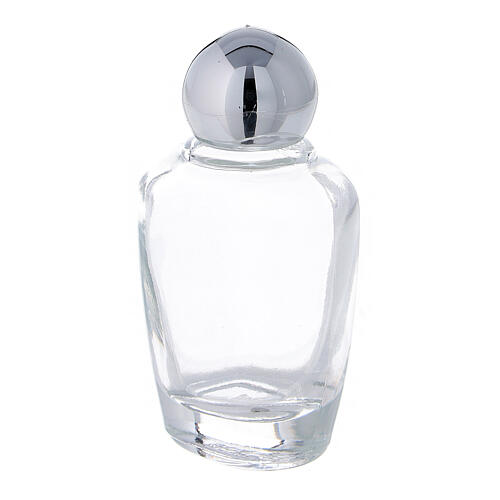 Botella agua bendita vidrio 15 ml tapón plateado (CAJA 50 PIEZAS) 2
