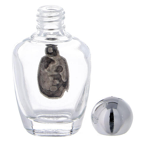 15 ml holy water glass bottle with silver metallic plastic cap Holy Family (50-PIECE PACK) 3
