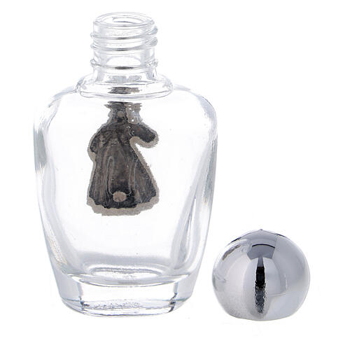 15 ml holy water glass bottle with silver metallic plastic cap Merciful Jesus (50-PIECE PACK) 3