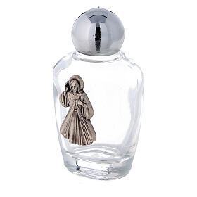 Holy water bottles in glass with Jesus plaque (50 pcs pack)