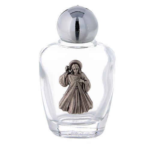 Holy water bottles in glass with Jesus plaque (50 pcs pack) 1