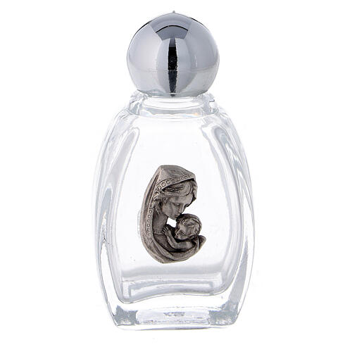 Holy water bottle with Madonna with Child, 15 ml in glass (50 pcs pk) 1