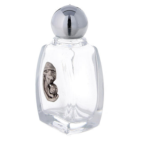 Holy water bottle with Madonna with Child, 15 ml in glass (50 pcs pk) 2