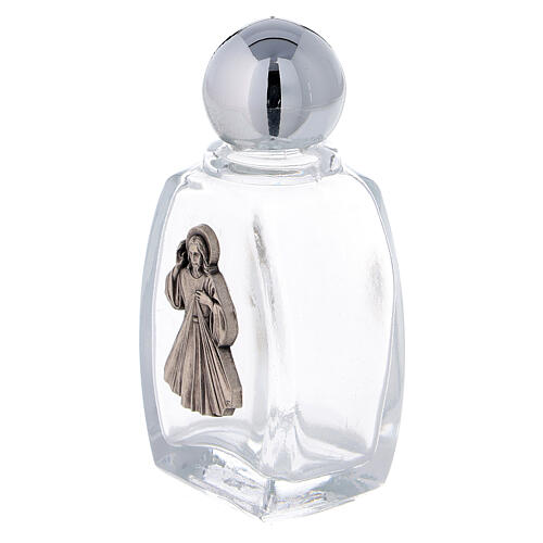 Botella agua bendita 15 ml vidrio Jesús Misericordioso (CAJA 50 PIEZAS) 2
