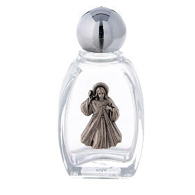 Holy water bottle with Divine Mercy Jesus, 15 ml in glass (50 pcs pk)