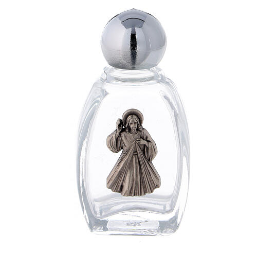 Holy water bottle with Divine Mercy Jesus, 15 ml in glass (50 pcs pk) 1
