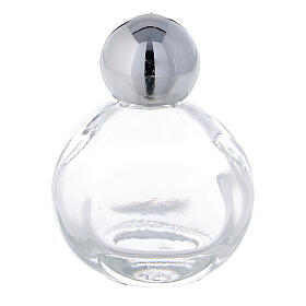 Holy water bottle 15 ml in glass with silver cap (50 pcs pk)