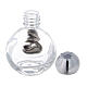 15 ml holy water glass bottle with silver metallic plastic cap Virgin with Baby Jesus (50-PIECE PACK) s3