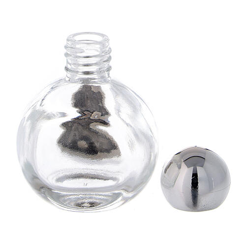15 ml holy water glass bottle with silver metallic plastic cap Merciful Jesus (50-PIECE PACK) 3